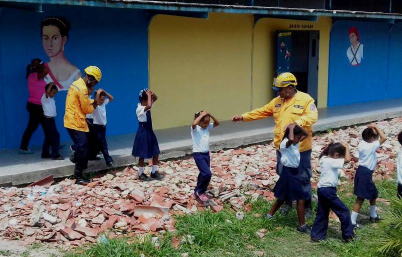 Funcionarios de PC dirigieron simulacro de terremoto