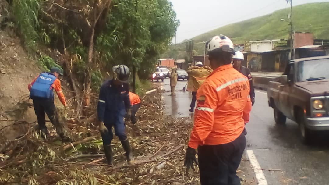 PC Carrizal y Bomberos de Miranda atendieron afectaciones por lluvias de este miércoles