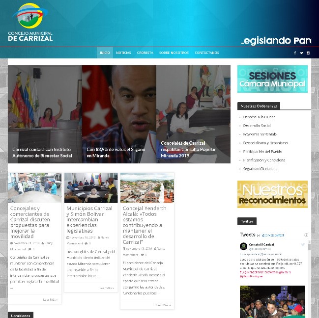 Concejo de Carrizal estrena portal web