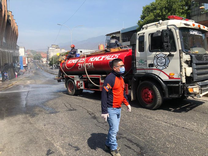 Alcaldía de Zamora realizó desinfección de calles en Guatire y Araira