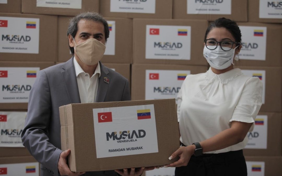 Empresarios turcos donan alimentos para mirandinos en cuarentena