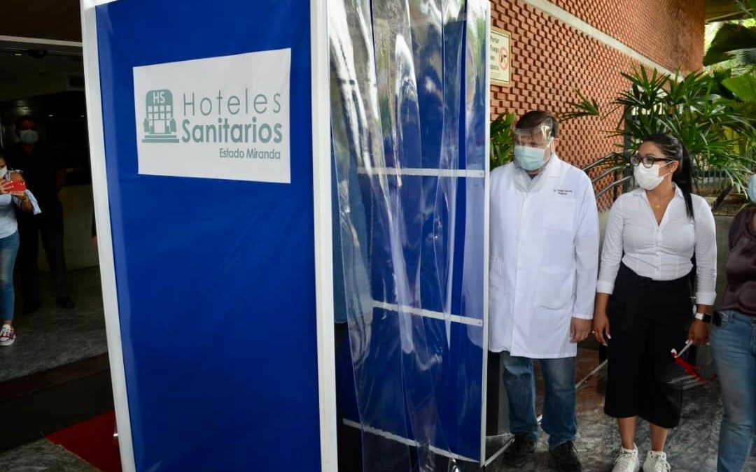 Instalan cabinas de desinfección en hoteles sanitarios del estado Miranda