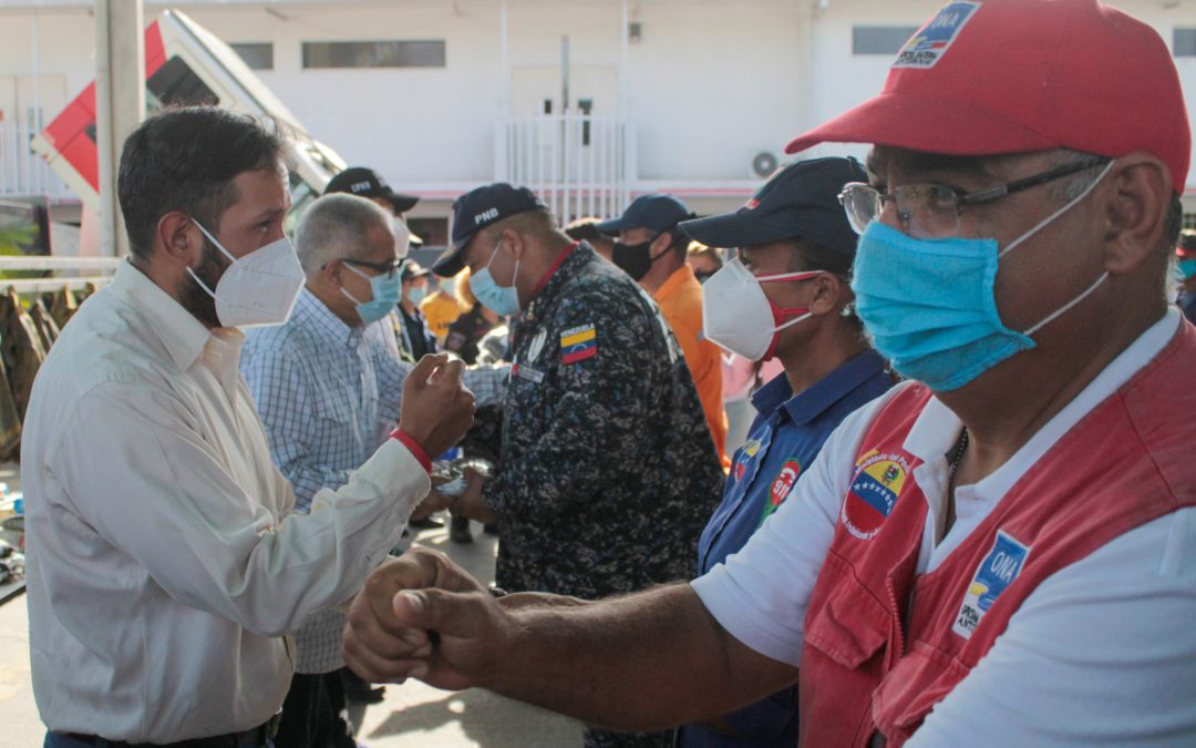 Funcionarios de prevención de Plaza recibieron material de bioseguridad