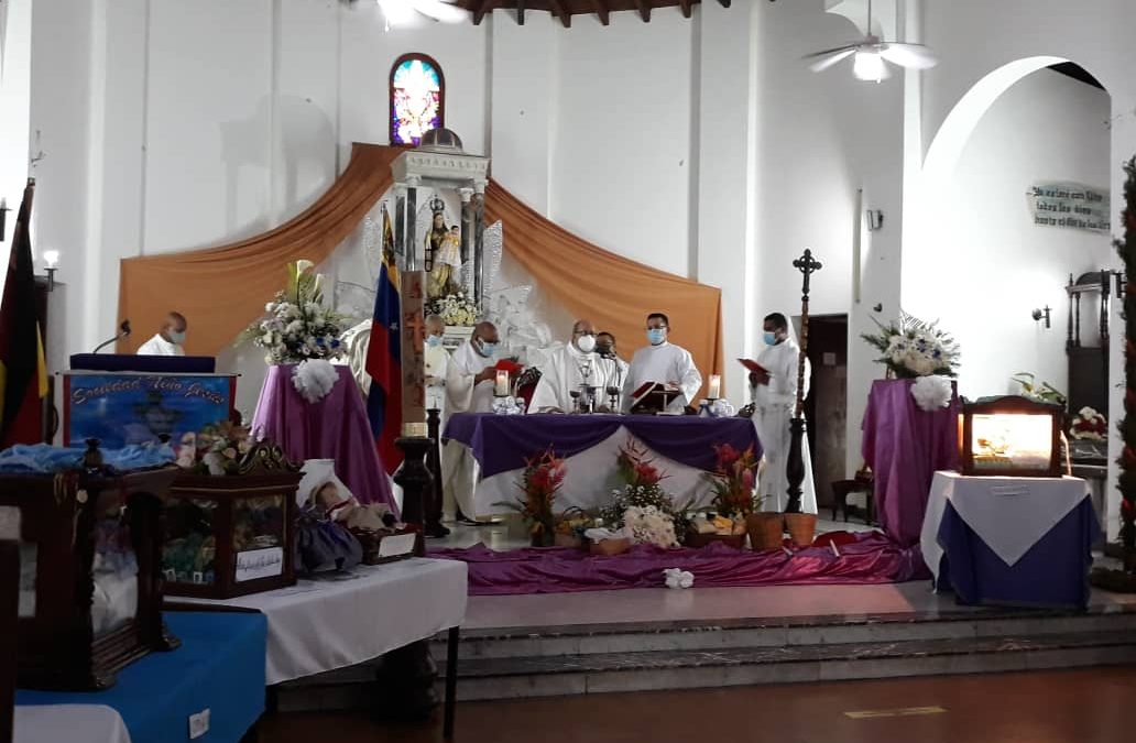 Niño Jesús de Miranda protagonizó misa de la esperanza en Higuerote