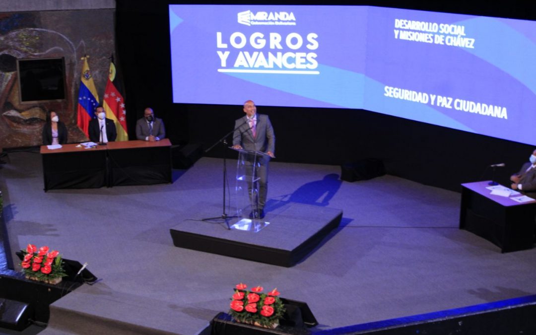 Índices de inseguridad siguen disminuyendo por cuarto año consecutivo en Miranda