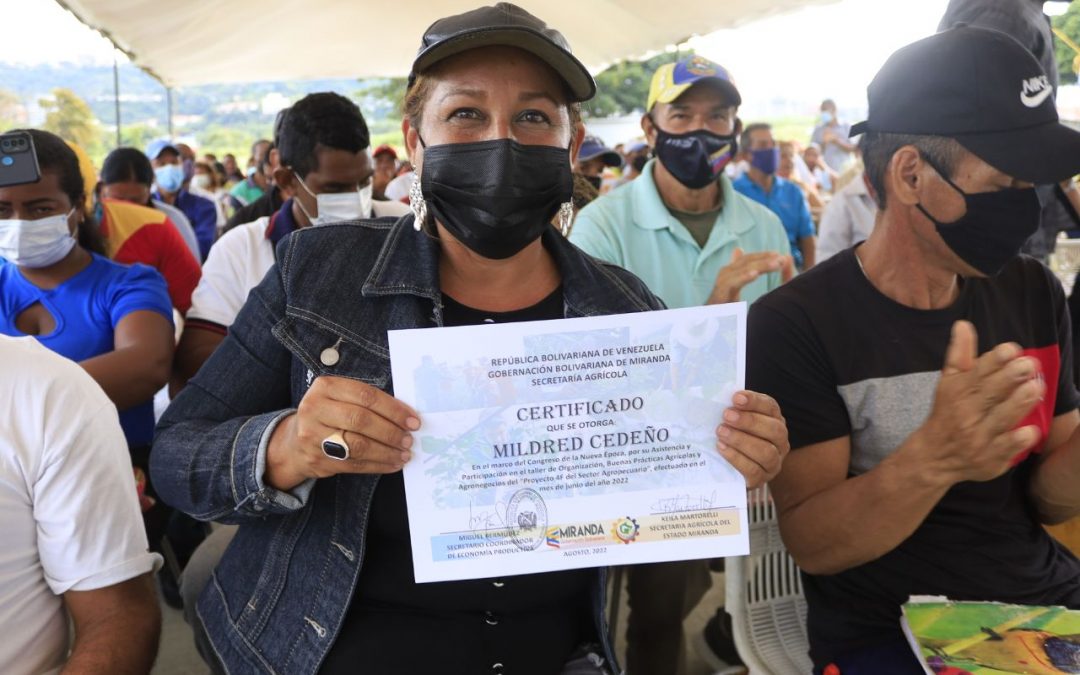 Potencian formación en prácticas agrícolas para fortalecer producción en Miranda