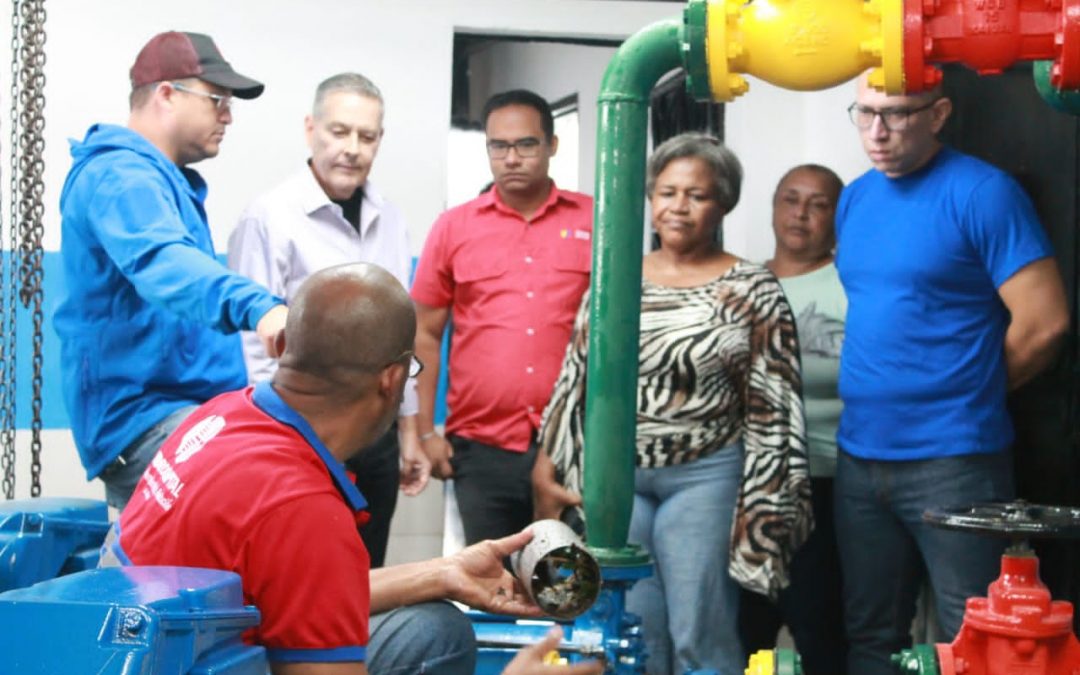 Inspeccionan estación de bombeo en Caucagüita