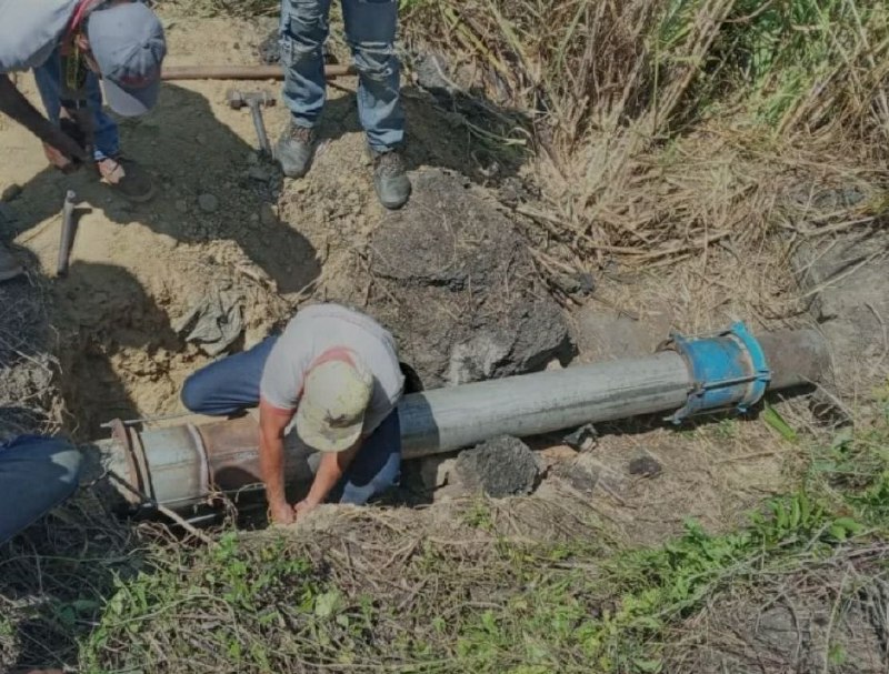Reparan tuberías de agua potable para más de 3.000 familias en Pedro Gual