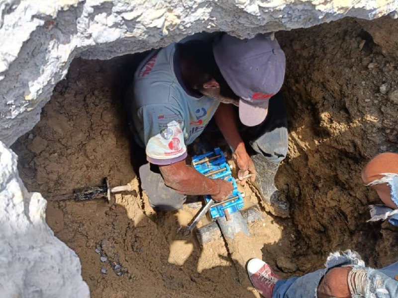 Ejecutan reparaciones para garantizar suministro de agua en varias comunidades mirandinas
