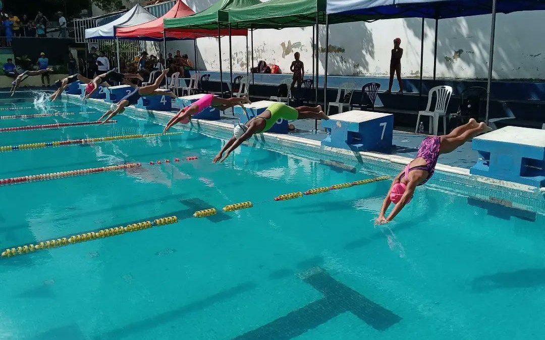 136 niños participan en festival preinfantil de natación en Parque Miranda