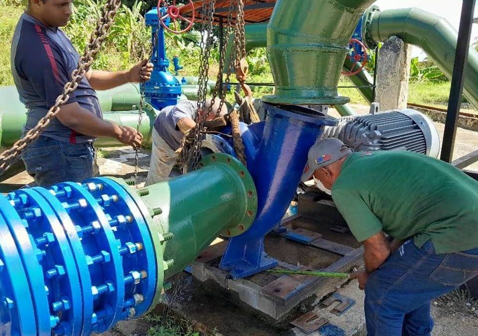 Rehabilitada estación de bombeo Ocumarito en Tomás Lander