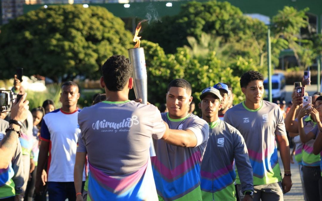 Antorcha de Juegos Deportivos Nacionales Oriente 2024 fue recibida en Miranda