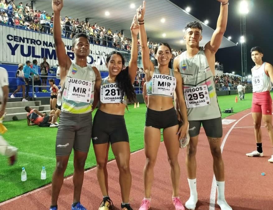 Relevo mixto 4×400 de atletismo y clavado mirandino reinaron en Juegos Nacionales Oriente 2024