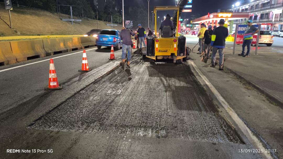 Intervinieron con trabajos de asfaltado kilómetros 11 y 15 de carretera Panamericana