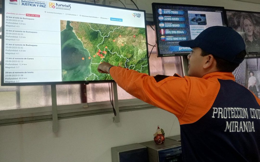 Sistema de Gestión de Riesgo de Miranda monitorea actividad sísmica