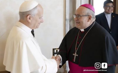 Fe de Miranda llega al Vaticano: Obispo de Guarenas se reúne con el Papa León XIV