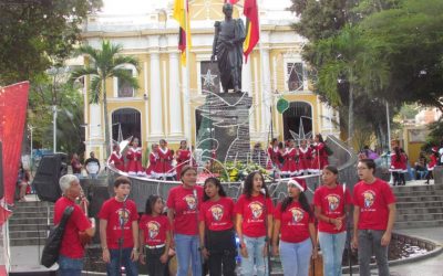 Tribuna cultural antiimperialista activa Misión Viva Venezuela en Charallave