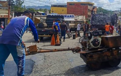 Desplegaron plan de bacheo en Casco Central de Ocumare del Tuy