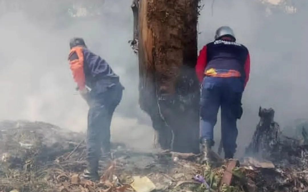 Controlan incendio de vegetación y desechos sólidos en Ocumare del Tuy