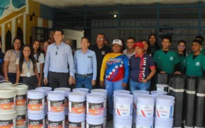 Aceleran labores de impermeabilización en la Unesr Ocumare del Tuy con dotación de materiales