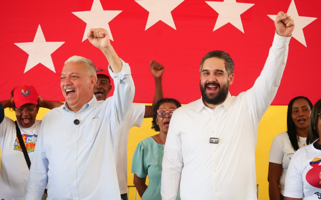 Elio Serrano y Nicolás Maduro Guerra celebran participación del Poder Popular en Brión