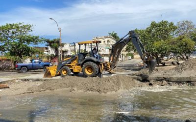 Limpiaron desembocadura del Río Curiepe para optimizar drenaje de agua de lluvia