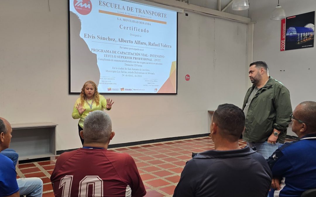 TransMiranda profesionaliza a Conductores de Transporte Superficial