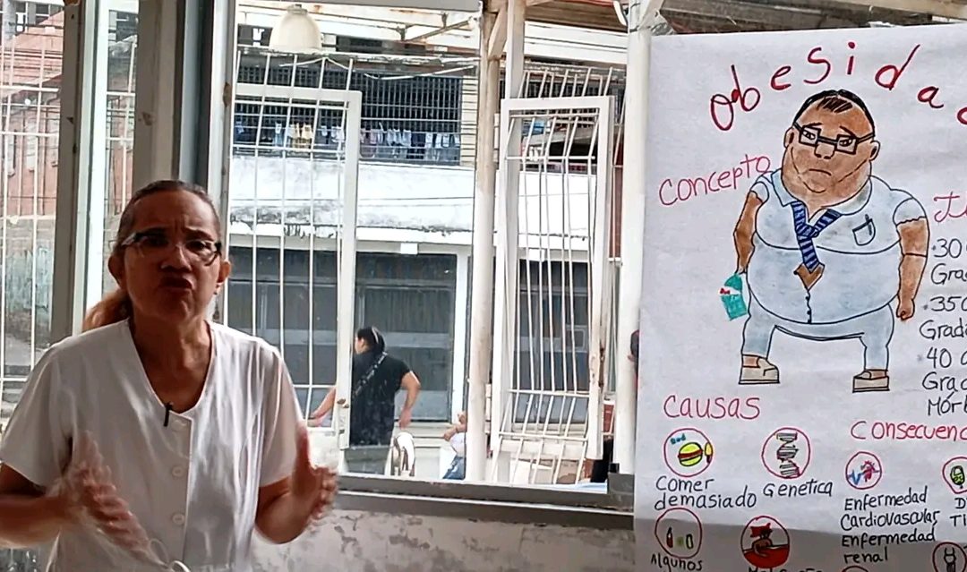 En Cartanal orientan a vecinos sobre prevención de la obesidad