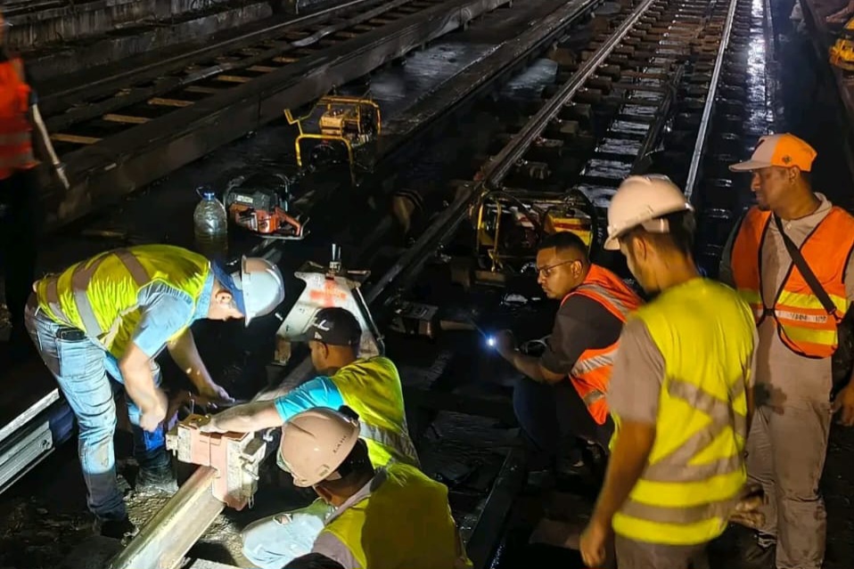 Metro Los Teques cambia 168 metros de rieles en la Línea 1