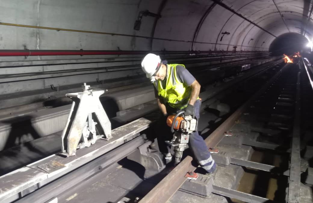 Metro Los Teques optimiza vía férrea en túnel Carrizalito