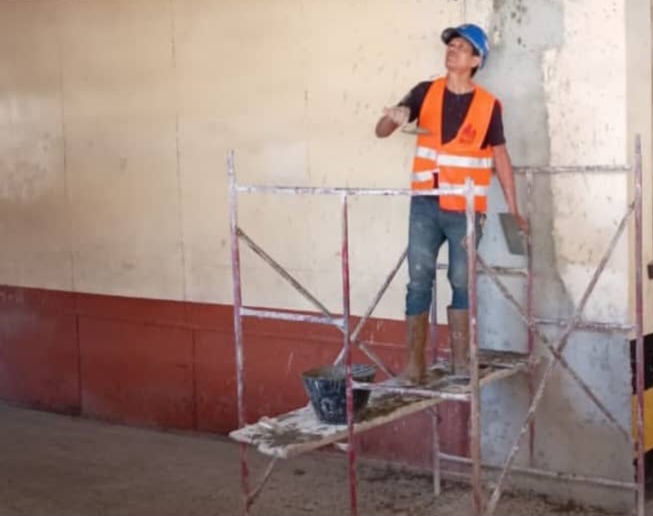 Avanzan trabajos de reparación en UEE Buenos Aires para regreso a clase seguro
