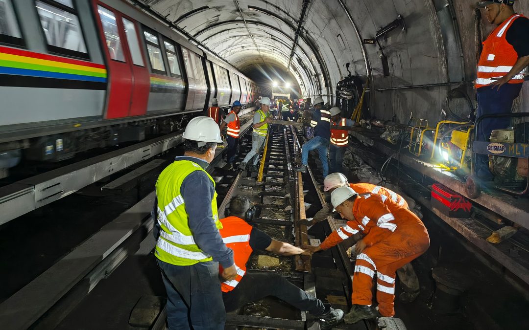 Metro Los Teques garantiza la seguridad operacional con sustitución de rieles en Carrizalito