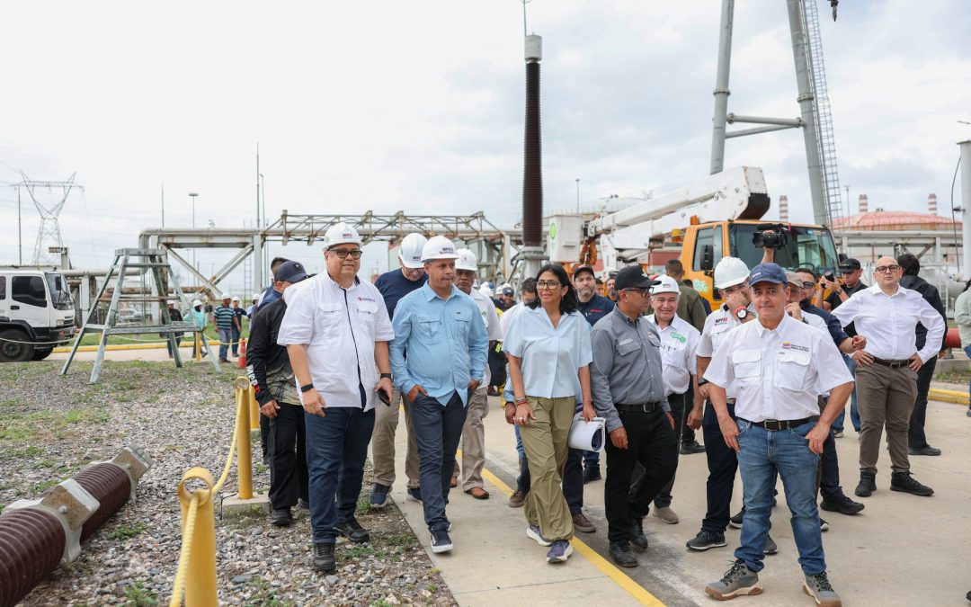 Presidenta Delcy Rodríguez inspecciona termoeléctricas Planta Centro y Termocarabobo