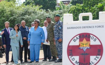Delcy Rodríguez y la Primera Ministra de Barbados inspeccionaron Hospital de Campaña en Guarenas
