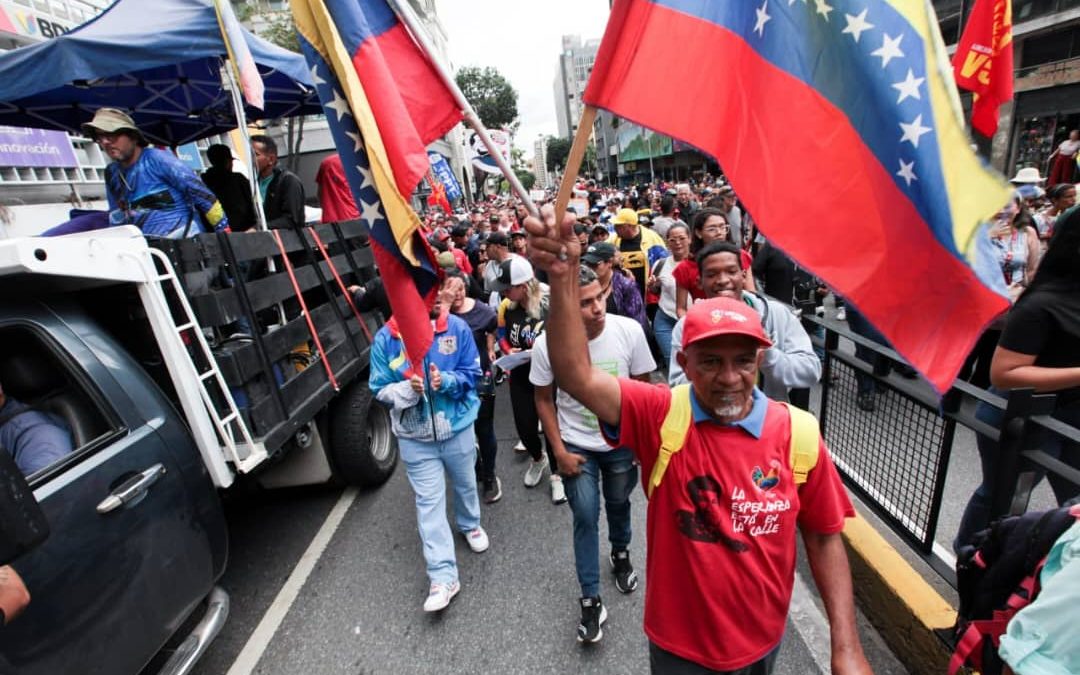 Clase obrera de Miranda marchó en Caracas en defensa de la paz y la unidad nacional
