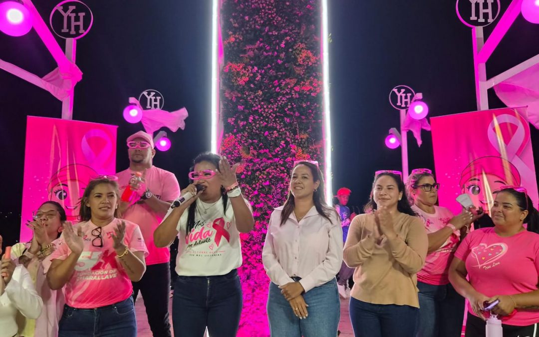 Encendido Rosa en el mirador de La Cruz de Charallave reunió a  mujeres tuyeras por la lucha  contra el cáncer de mama